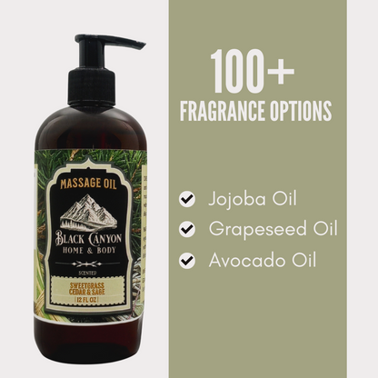 Black Canyon Sweetgrass Cedar & Sage Scented Massage Oil