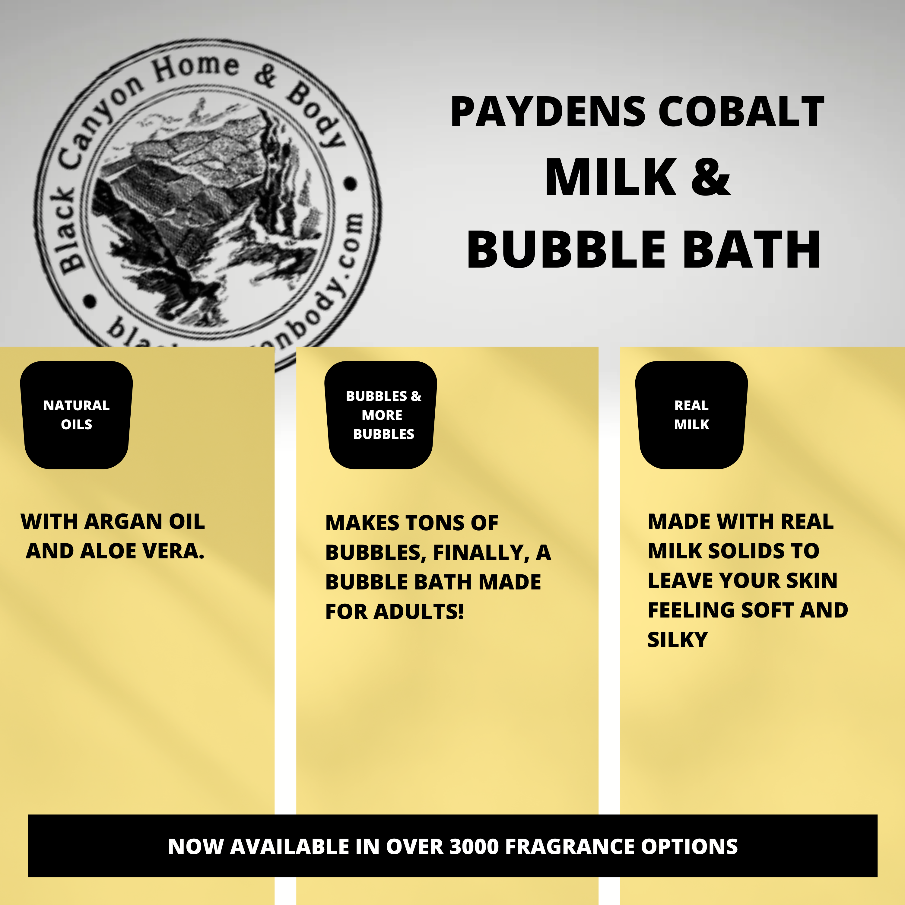 Paydens Cobalt Chocolate Temptation Scented Milk & Bubble Bath For Men