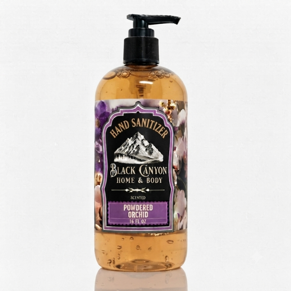 Powdered Orchid Scented Hand Sanitizer Gel