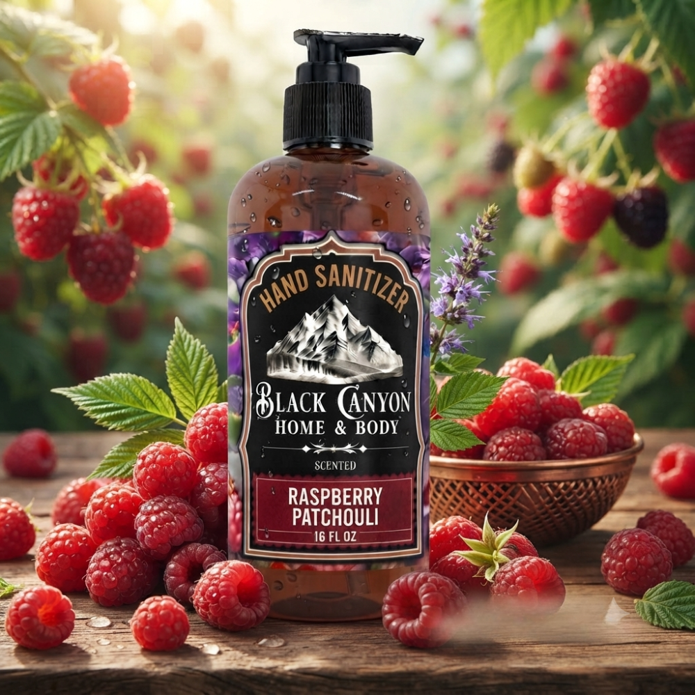 Raspberry Patchouli Scented Hand Sanitizer Gel