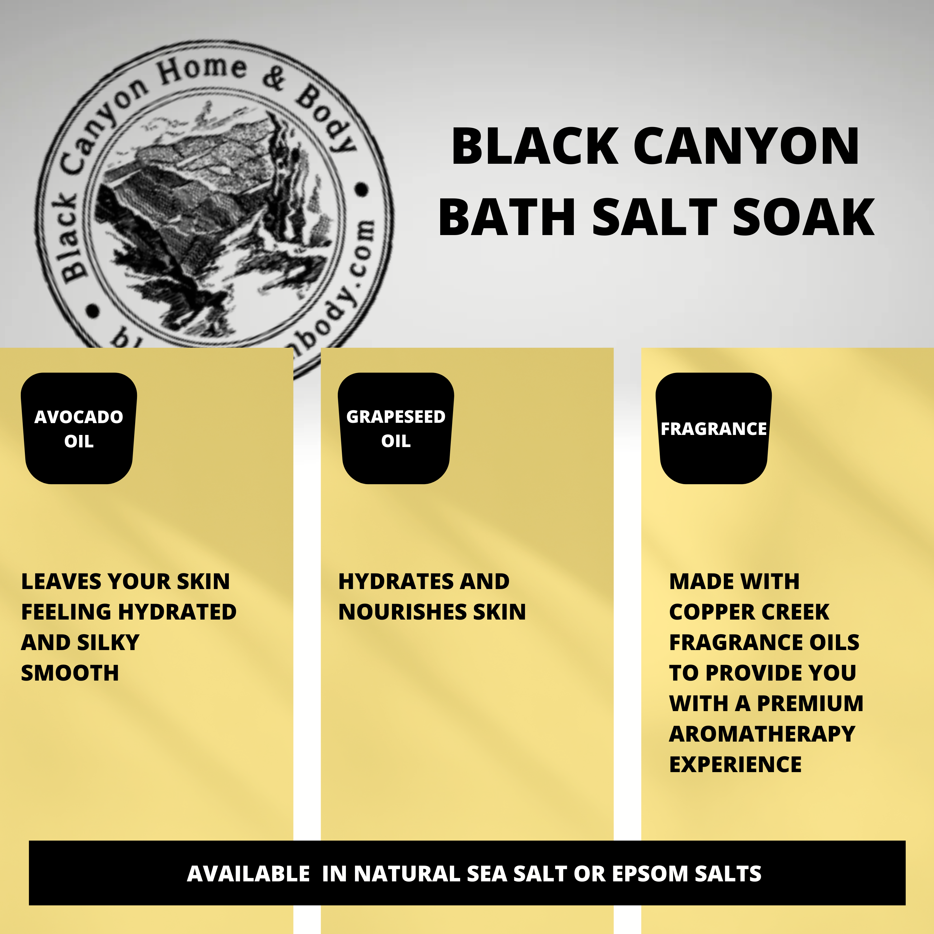 Black Canyon Florida Grapefruit Scented Epsom Salt Bath Soak