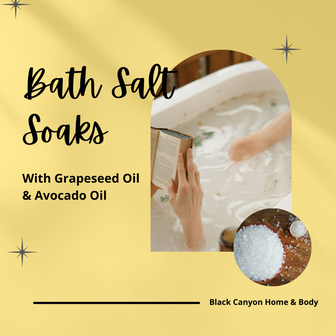 Black Canyon Vanilla & Sugared Apricot Scented Epsom Salt Bath Soak
