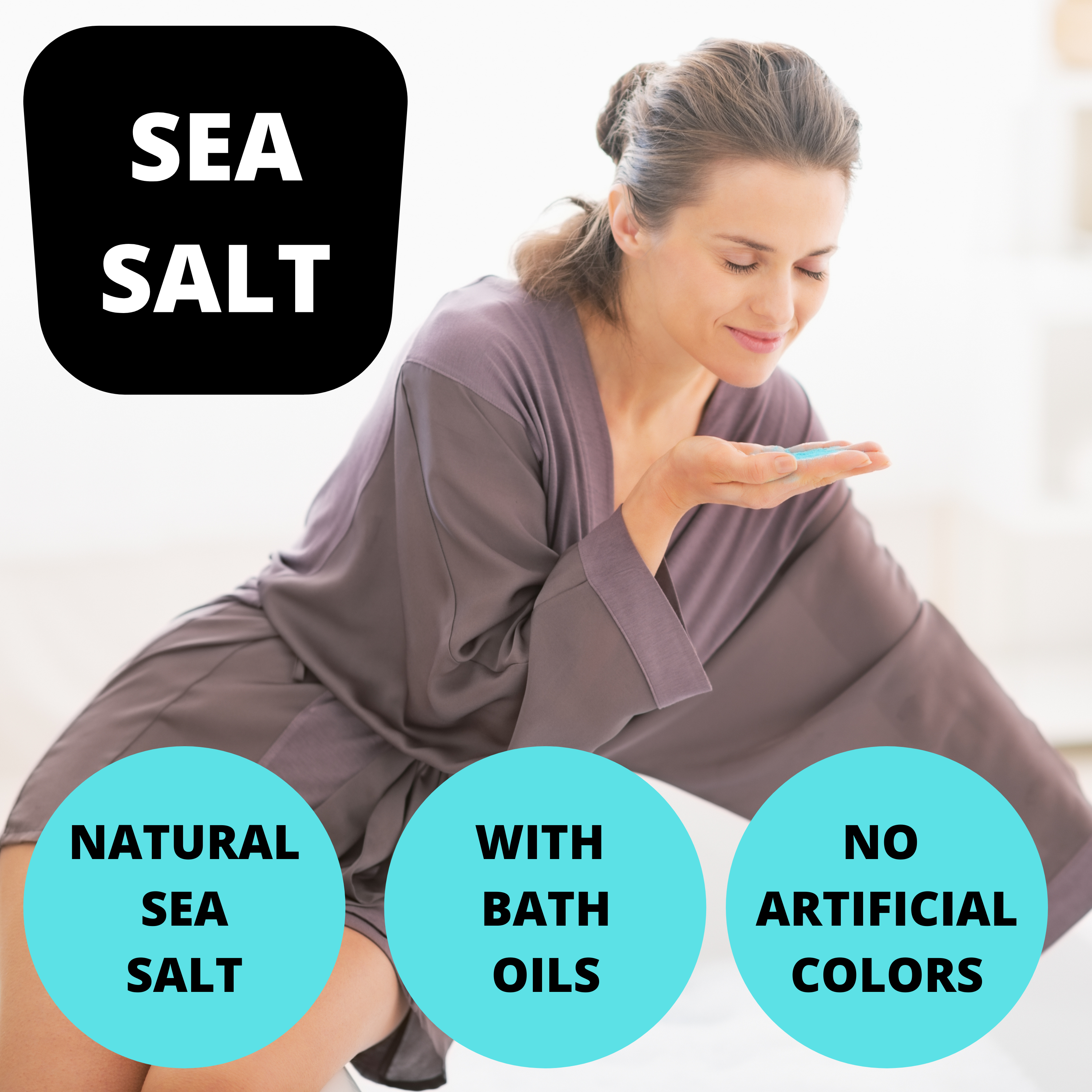 Black Canyon Jasmine Vanilla Musk Scented Sea Salt Bath Soak