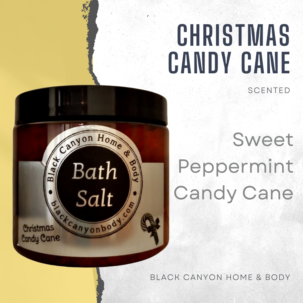 Black Canyon Christmas Candy Cane Scented Sea Salt Bath Soak