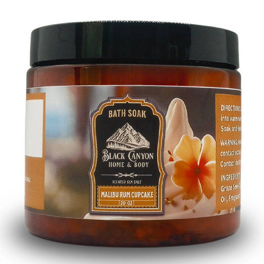 Black Canyon Malibu Rum Cupcake Scented Sea Salt Bath Soak