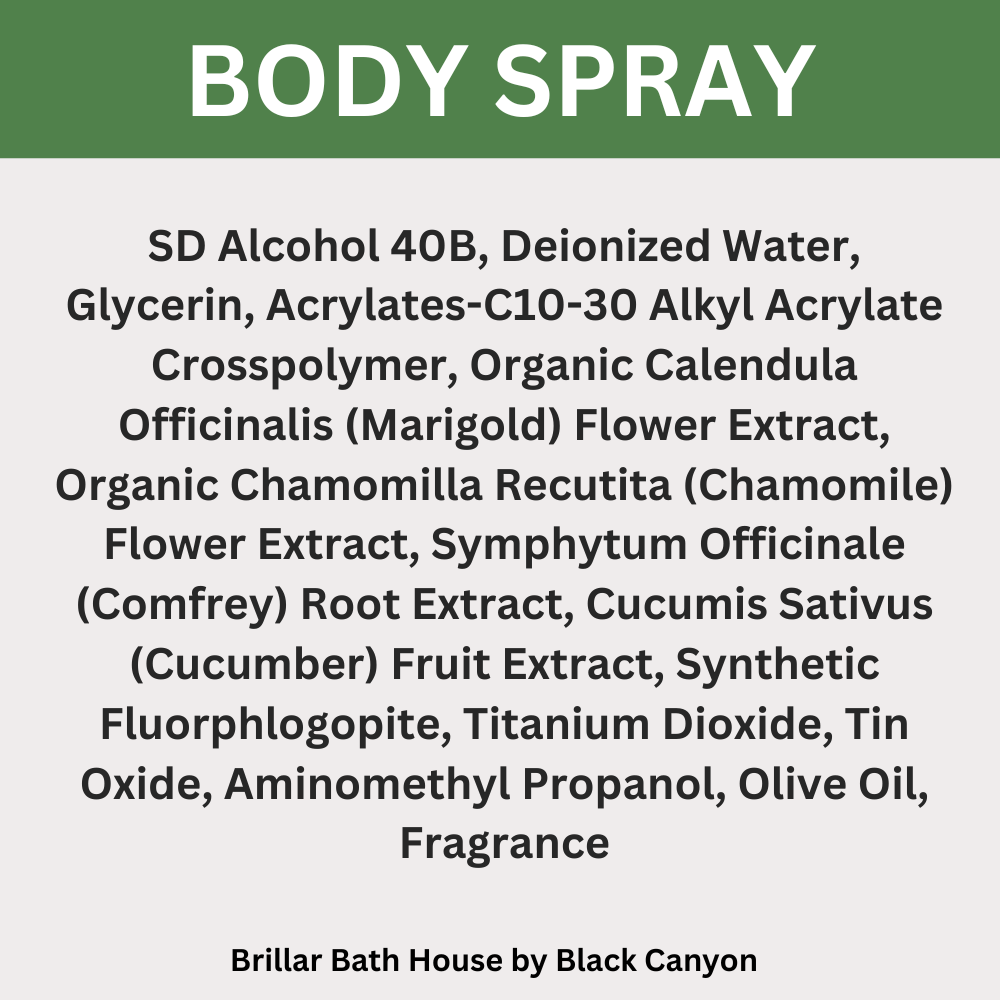 Absinthe Scented Shimmering Body Spray