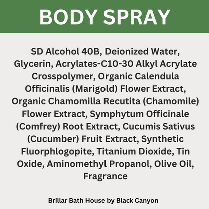 Absinthe Scented Shimmering Body Spray