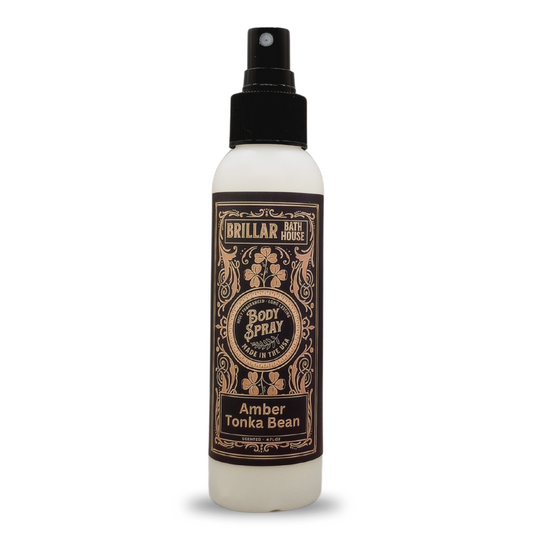 Brillar Bath House Amber Tonka Bean Scented Shimmering Body Spray