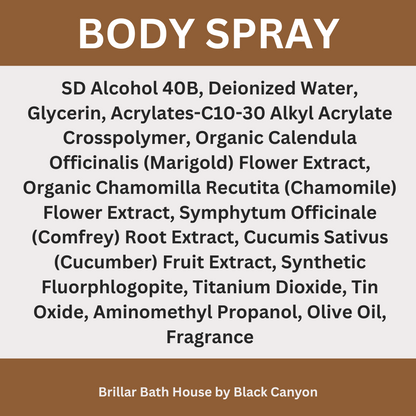 Brillar Bath House Banana Coconut Scented Shimmering Body Spray