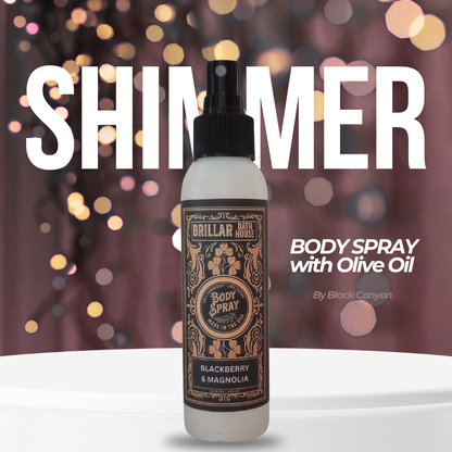 Brillar Bath House Blackberry & Magnolia Scented Shimmering Body Spray