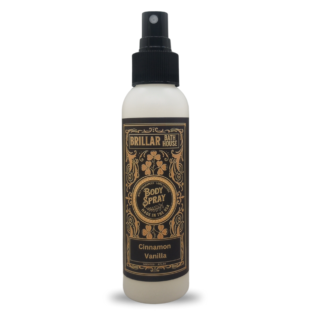 Brillar Bath House Cinnamon Vanilla Scented Shimmering Body Spray