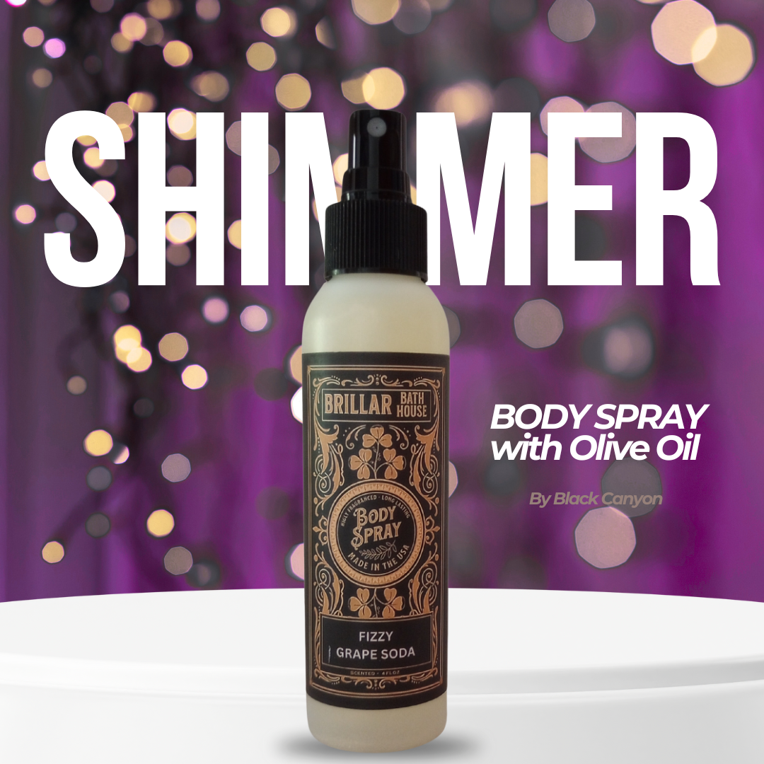 Brillar Bath House Fizzy Grape Soda Scented Shimmering Body Spray