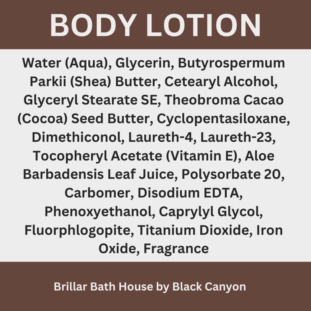 Amber Chocolate Scented Shimmering Body Lotion