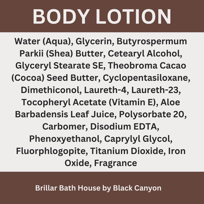 Amber Chocolate Scented Shimmering Body Lotion