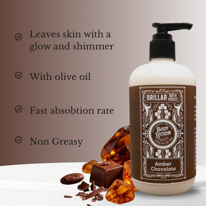 Amber Chocolate Scented Shimmering Body Lotion