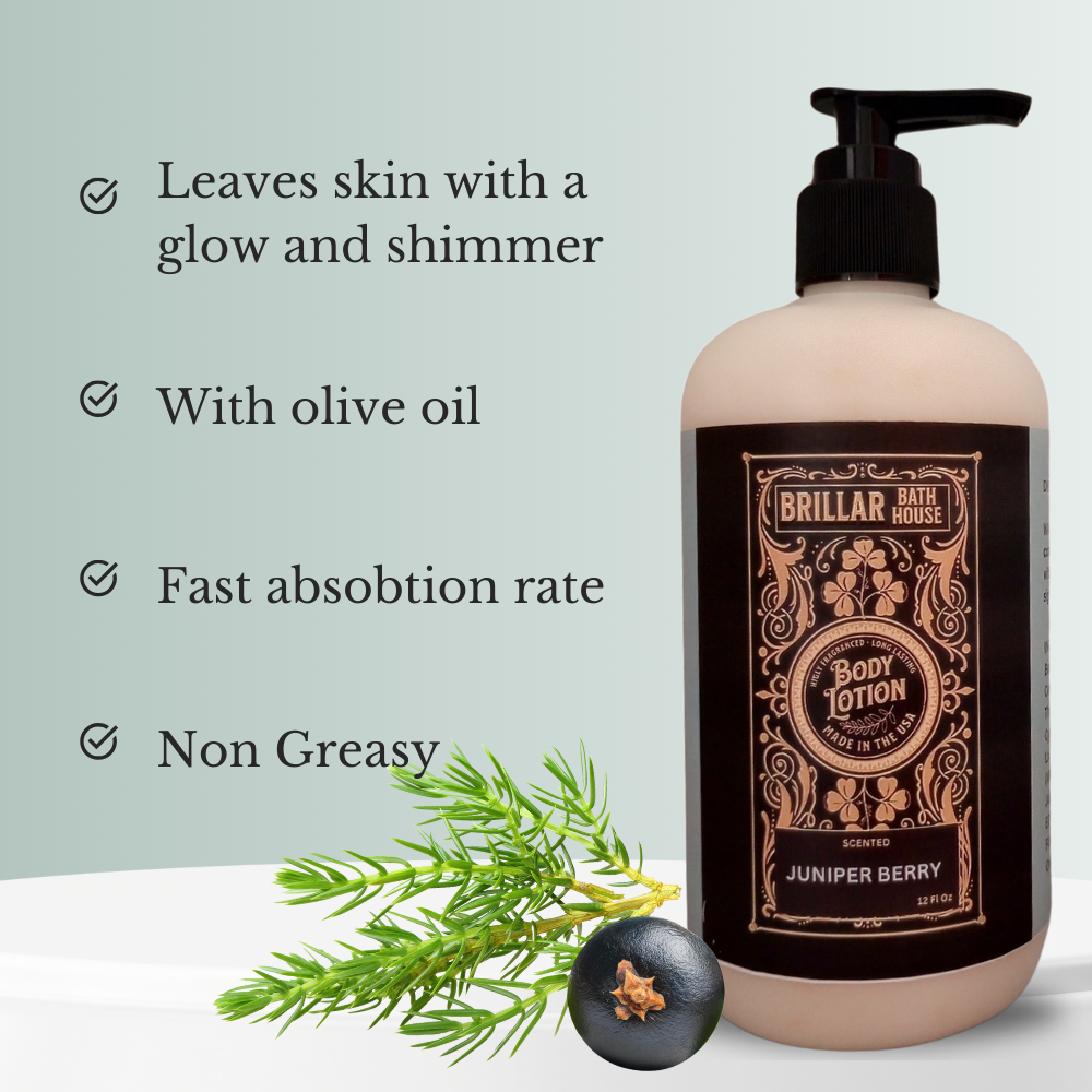 Brillar Bath House Juniper Berry Scented Shimmering Body Lotion
