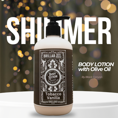 Brillar Bath House Tobacco Vanilla Scented Shimmering Body Lotion