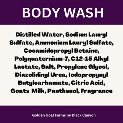 Golden Goat Farms Black Currant Vanilla Scented Goat Milk Body Wash