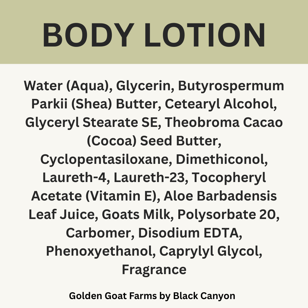 Golden Goat Farms Frankincense & Golden Myrrh Scented Goat Milk Body Lotion