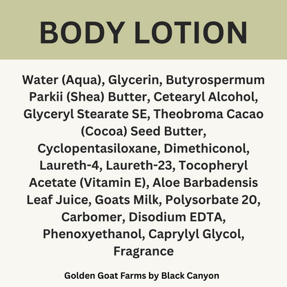 Golden Goat Farms Frankincense & Golden Myrrh Scented Goat Milk Body Lotion