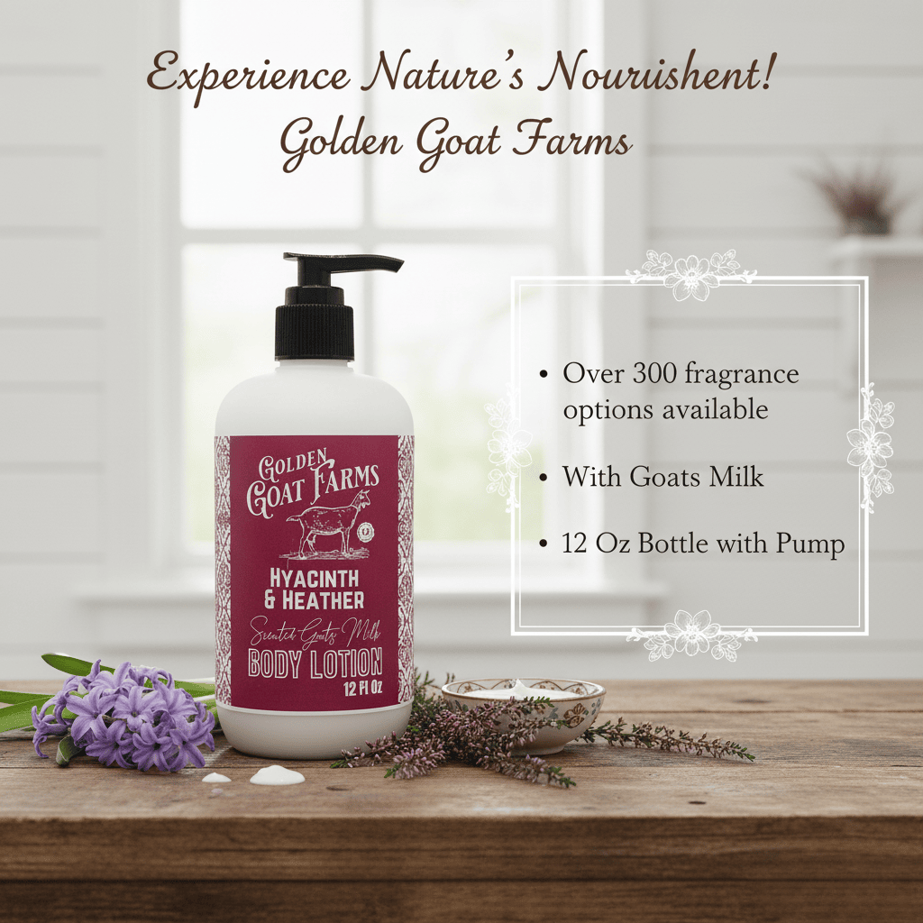 Golden Goat Farms Hyacinth & Heather Scented Goat Milk Body Lotion