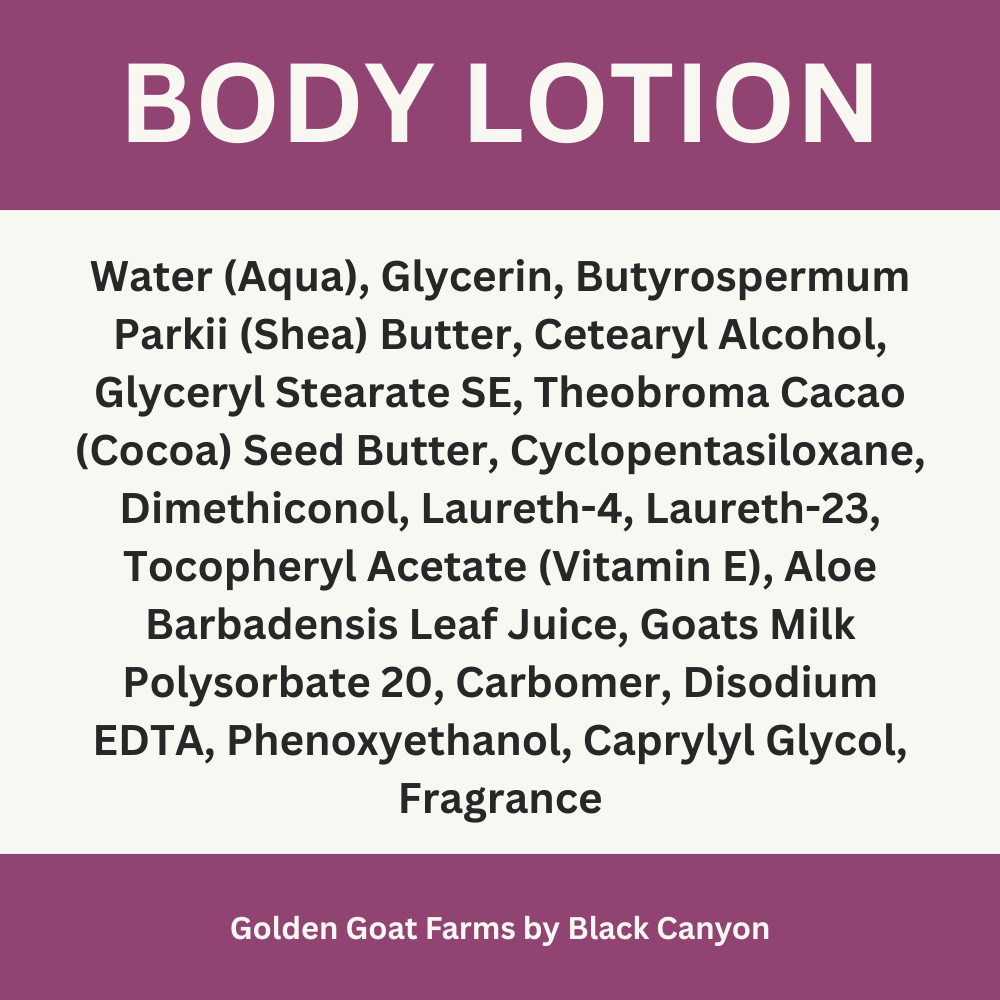Golden Goat Farms Hyacinth & Heather Scented Goat Milk Body Lotion