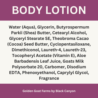 Golden Goat Farms Hyacinth & Heather Scented Goat Milk Body Lotion
