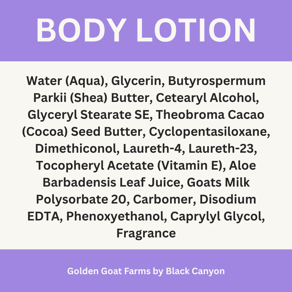 Golden Goat Farms Lemon & Lavender Scented Goat Milk Body Lotion