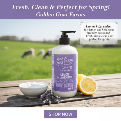 Golden Goat Farms Lemon & Lavender Scented Goat Milk Body Lotion