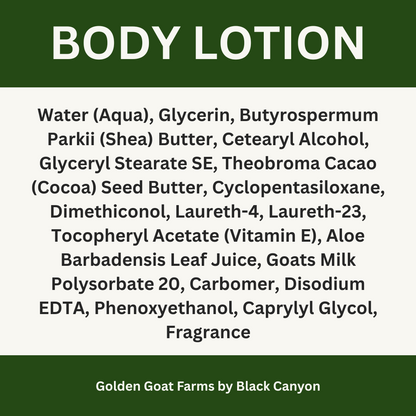 Golden Goat Farms Tomato Leaf Scented Goat Milk Body Lotion