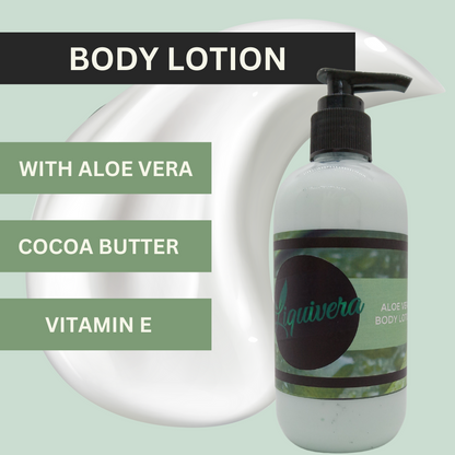 Liquivera Seductive Sweet Pea Scented Body Lotion and Aloe Vera Gel Set