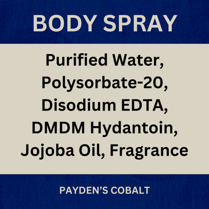 Payden's Cobalt Honey Cedar & Leather For Men Scented Body Spray