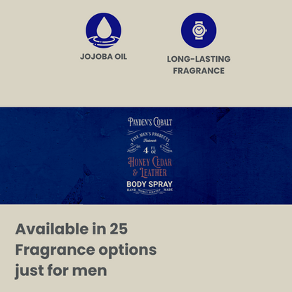 Payden's Cobalt Honey Cedar & Leather For Men Scented Body Spray