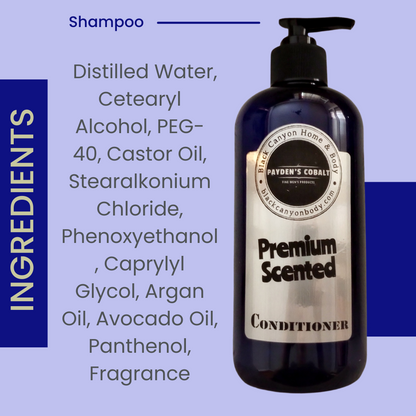 Payden's Cobalt Cardamom Sandalwood & Leather For Men Scented Hair Conditioner with Argan Oil