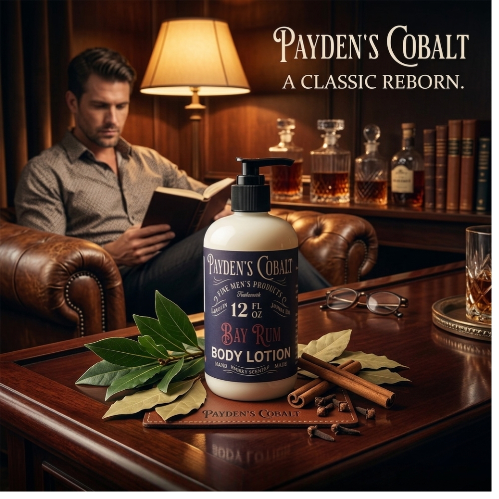 Payden's Cobalt Bay Rum For Men Scented Body Lotion
