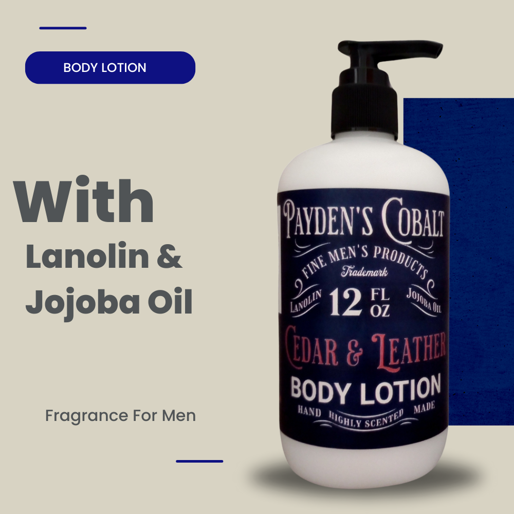 Payden's Cobalt Cedar & Leather For Men Scented Body Lotion