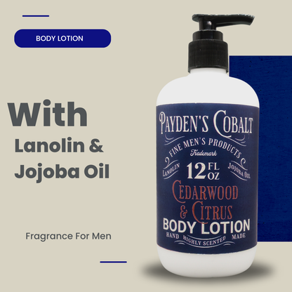 Payden's Cobalt Cedarwood & Citrus For Men Scented Body Lotion