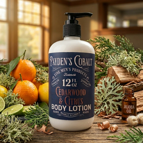 Payden's Cobalt Cedarwood & Citrus For Men Scented Body Lotion