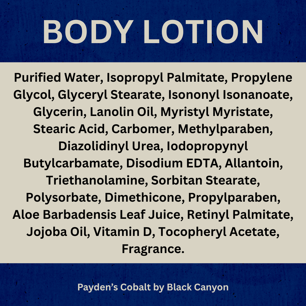 Payden's Cobalt Cedarwood & Citrus For Men Scented Body Lotion
