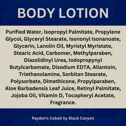 Payden's Cobalt Bay Rum For Men Scented Body Lotion