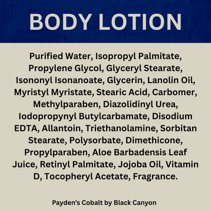 Payden's Cobalt Cedar & Leather For Men Scented Body Lotion