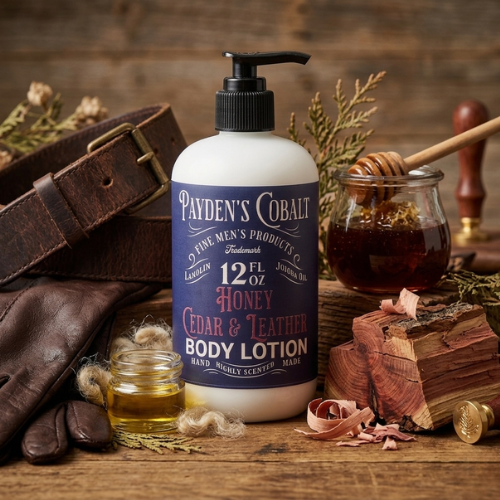Payden's Cobalt Honey Cedar & Leather For Men Scented Body Lotion
