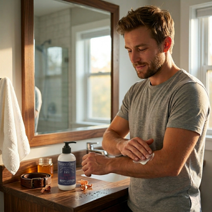 Payden's Cobalt Honey Cedar & Leather For Men Scented Body Lotion