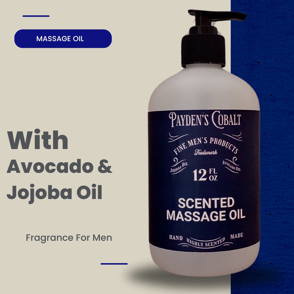 Payden's Cobalt Bergamot Fig & Leather For Men Scented Massage Oil