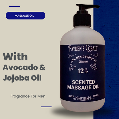 Payden's Cobalt Bergamot Fig & Leather For Men Scented Massage Oil