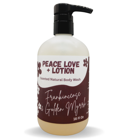 Peace Love + Lotion Frankincense & Golden Myrrh Scented Natural Body Wash