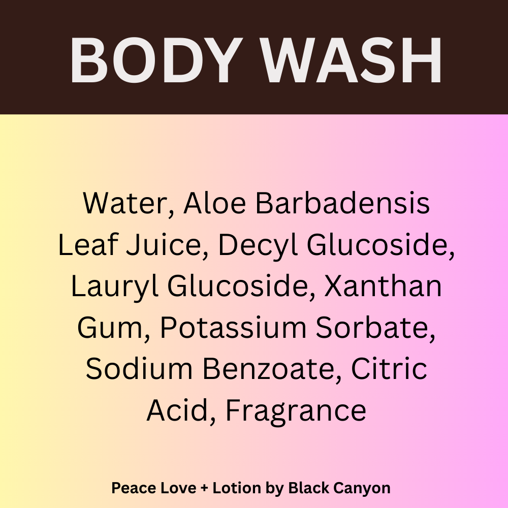 Peace Love + Lotion Lemo Vanilla Custard Scented Natural Body Wash