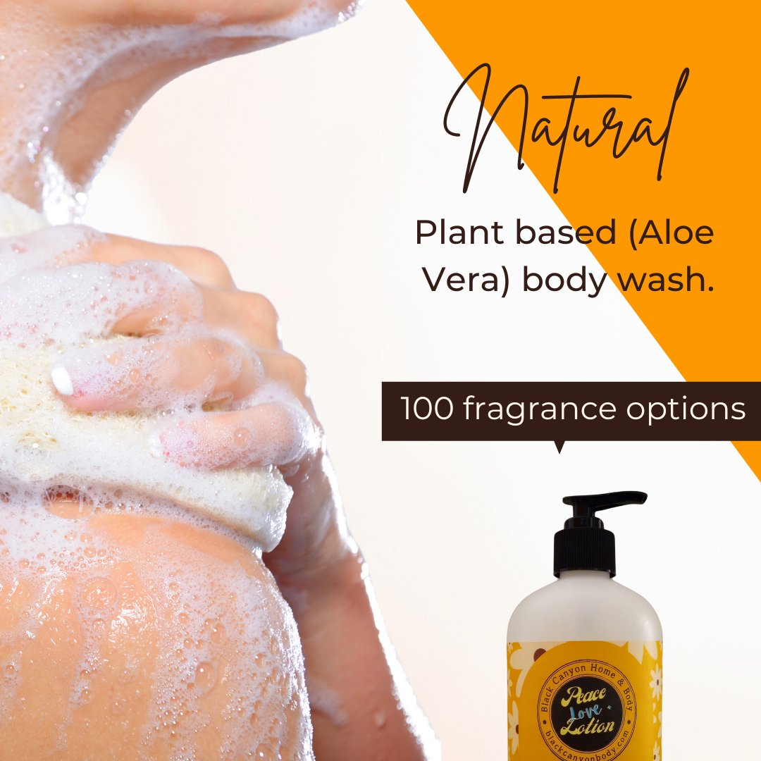 Peace Love + Lotion Raspberry & Plum Blossom Scented Natural Body Wash