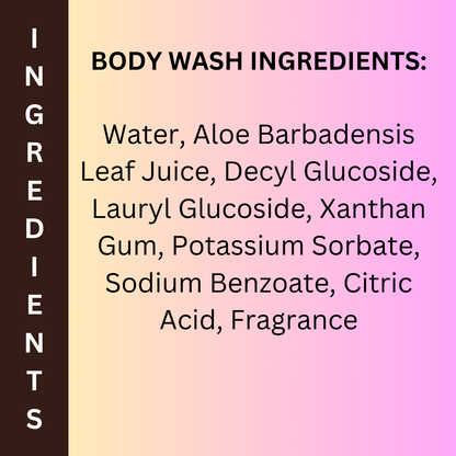Peace Love + Lotion Raspberry & Plum Blossom Scented Natural Body Wash