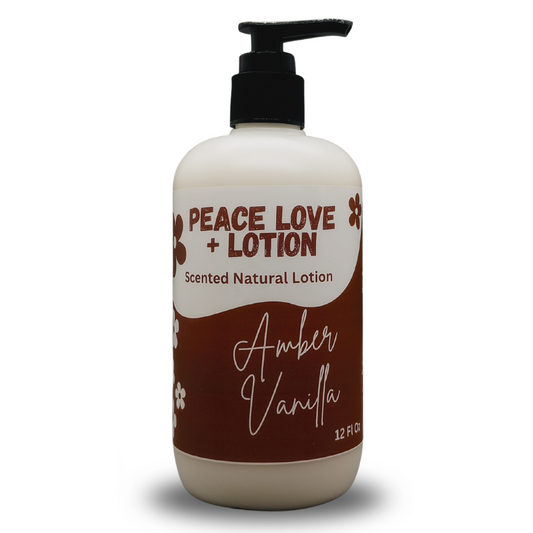 Peace Love + Lotion Amber Vanilla Scented Natural Body Lotion